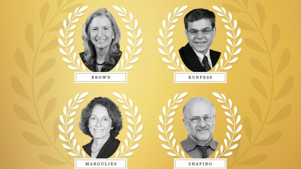 The four Georgia Tech faculty members elected to the National Academy of Engineering in 2020: Marilyn Brown, Thomas Kurfess, Susan Margulies, and Alexander Shapiro.