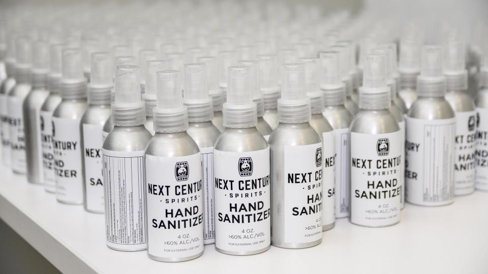 bottles of hand sanitizer