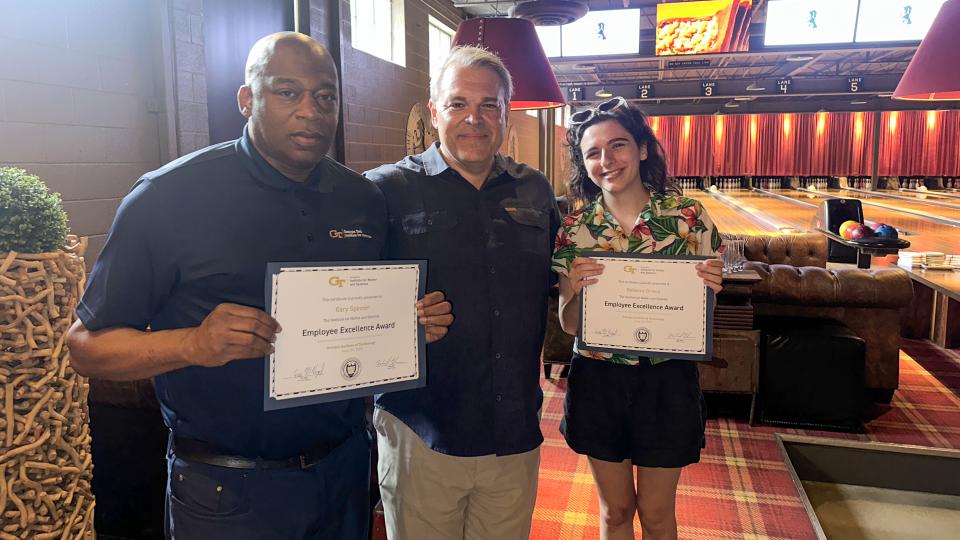 Gary Spinner and Rebecca Grieco received the first IMS employee excellence awards