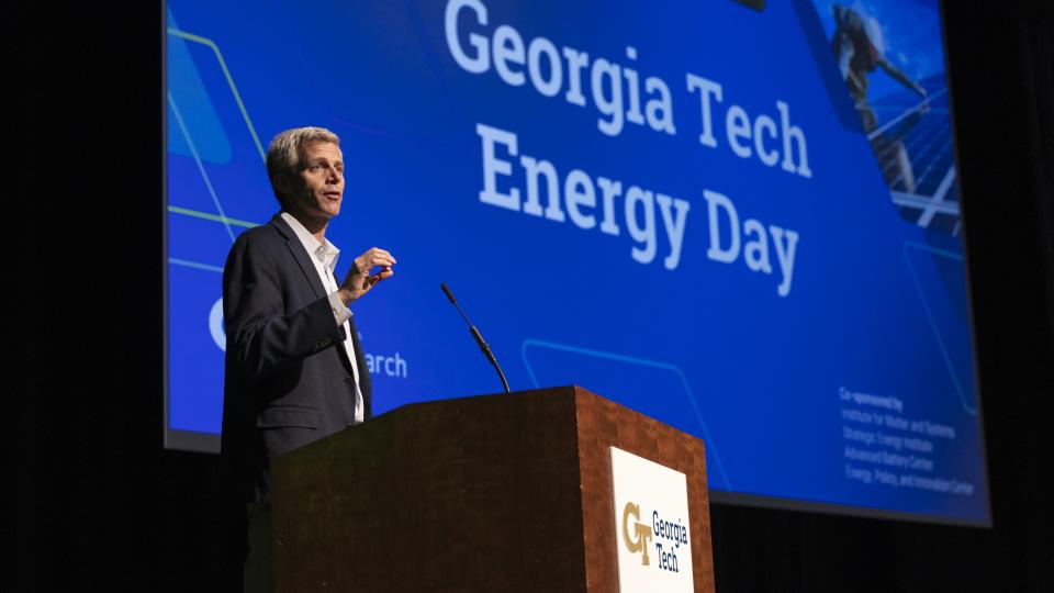 Tim Lieuwen gives remarks at Georgia Tech Energy Day