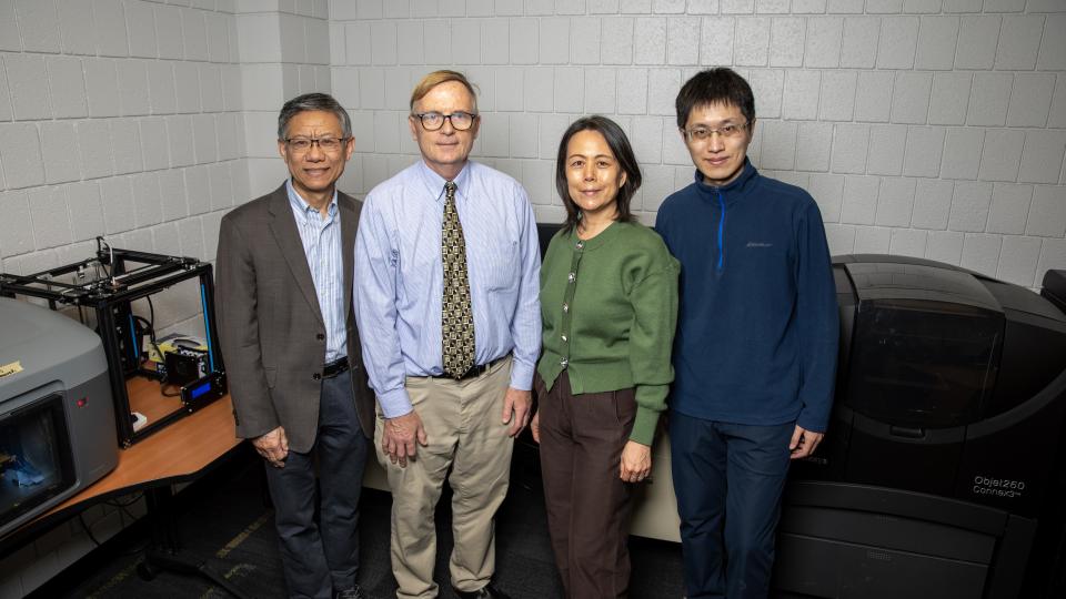 A photo of some of the researchers leading the project written about. 