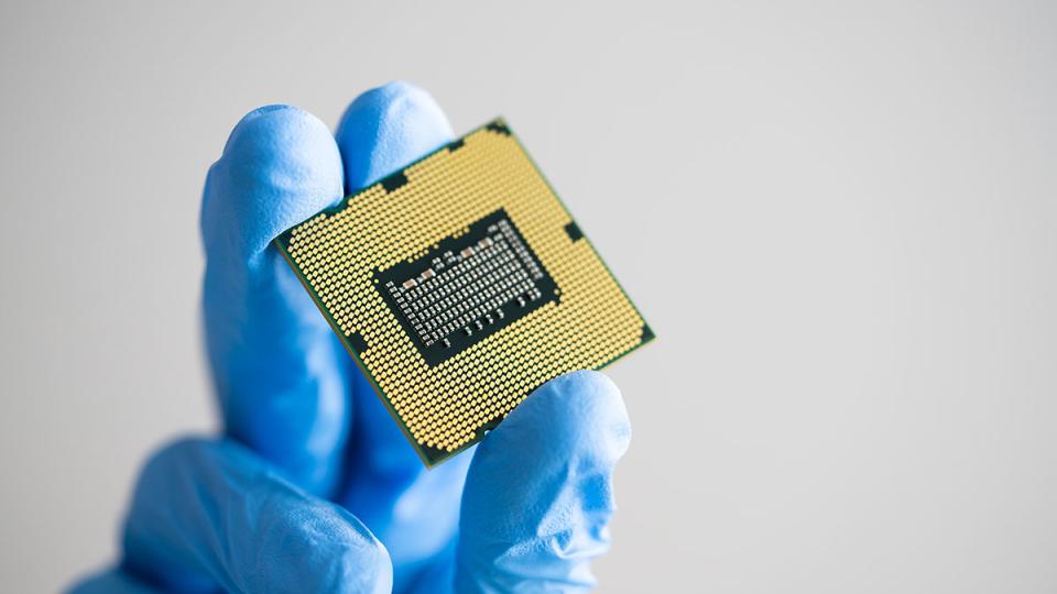 Computer Processor Technology. CPU Semiconductor Hardware 