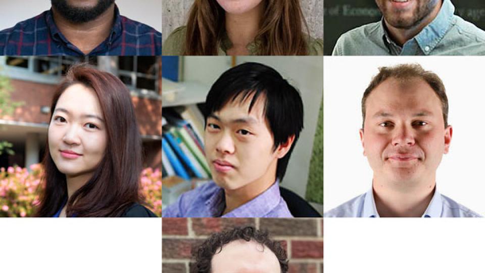 L to R, Top to Bottom: Ebenezer Fanijo, Katherine Graham, Anthony Harding, Yiyi He, Pengfei Liu, Johannes Milz, Micah Ziegler