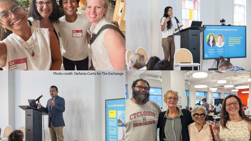 Collage of four images taken at the New York Climate Exchange 2025 events with Georgia Tech participants.