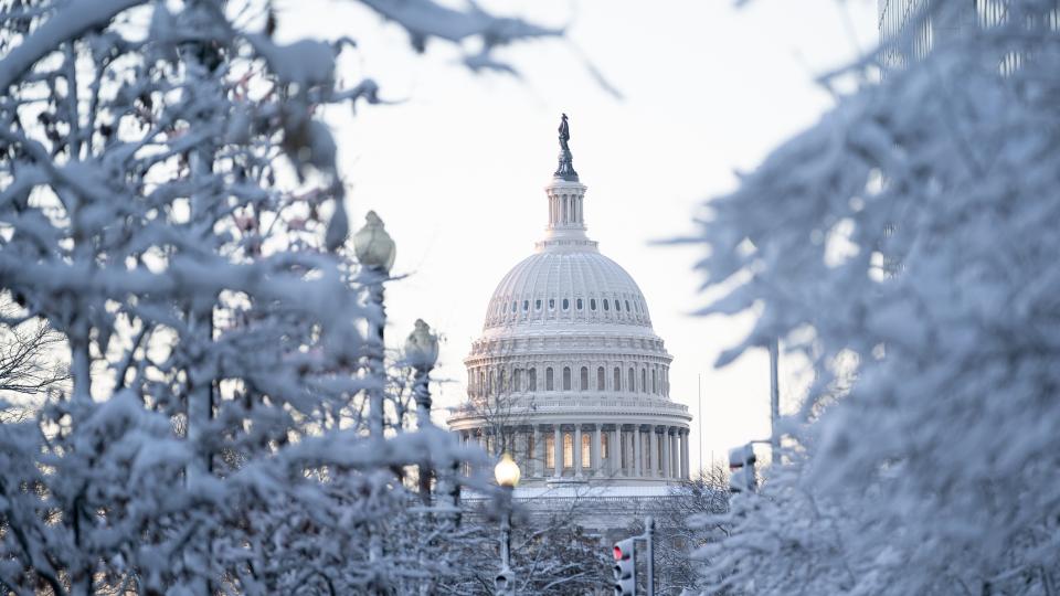 U.S. Capital Building after a snow storm