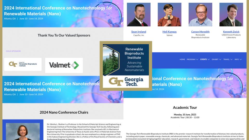 Collage of RBI's participation in TAPPINano2024