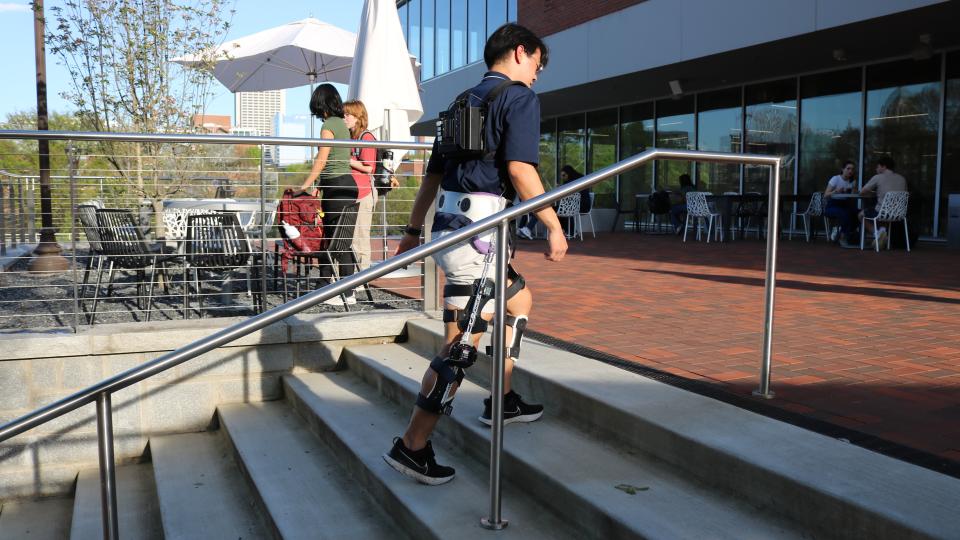 Exoskeleton Testing On Campus Stairs