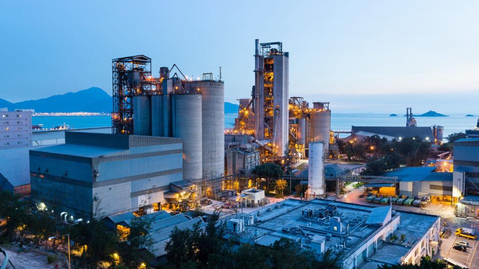 Cement Factory at night