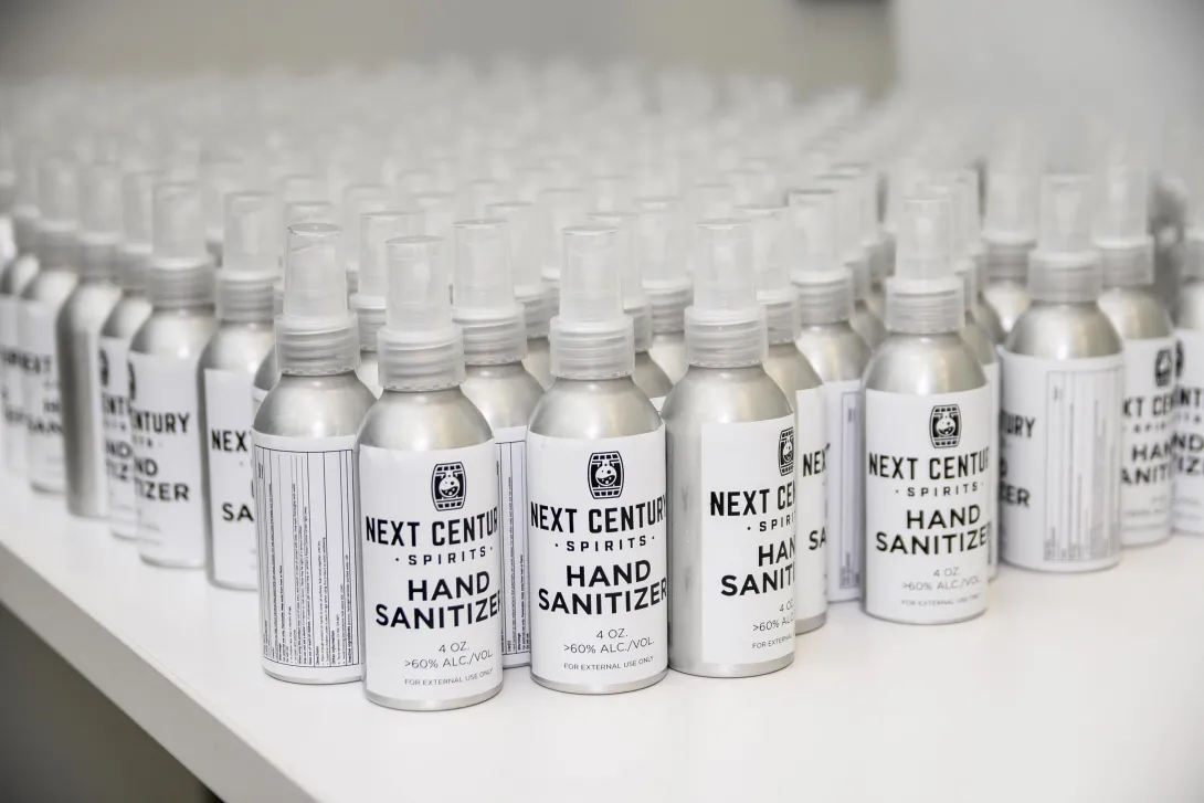 bottles of hand sanitizer