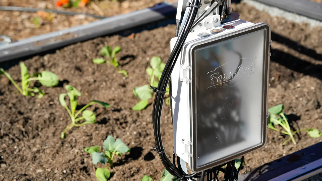The FarmBot in Georgia Tech’s Community Garden serves as a test bed for designing related learning experiences and supporting partner schools in setting up their devices.  