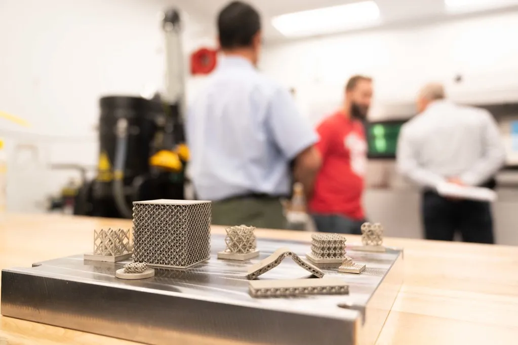Advanced manufacturing methods like E-BPF enable the production of parts with complex geometries that traditional machining can't achieve, like those seen here at GTMI's Advanced Manufacturing Pilot Facility.
