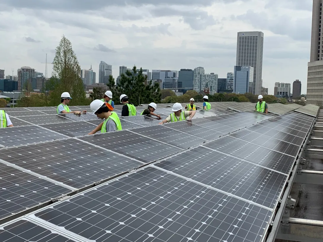 Georgia Tech Students Volunteering during Georgia Tech Beautification Day