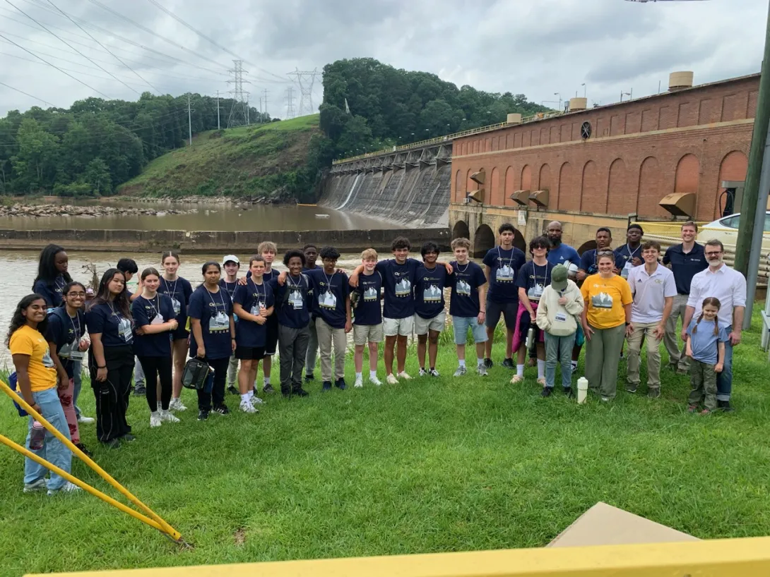 Energy Unplugged camp visit to the Morgan Falls hydroelectric plant