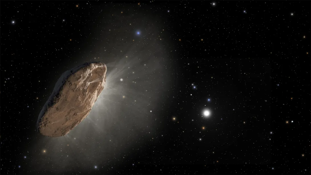 'Oumuamua at the edges of our solar system (Artist's Rendition, NASA) 