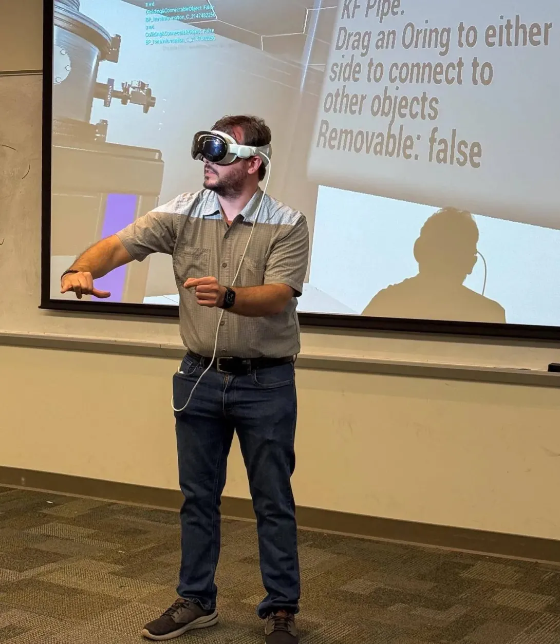 Alex Gallmon showing how Apple Vision Pro can be utilized