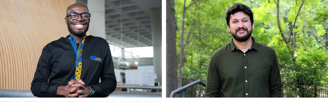 Pictured are Christian Coles (left) and Moinak Choudhury (right).