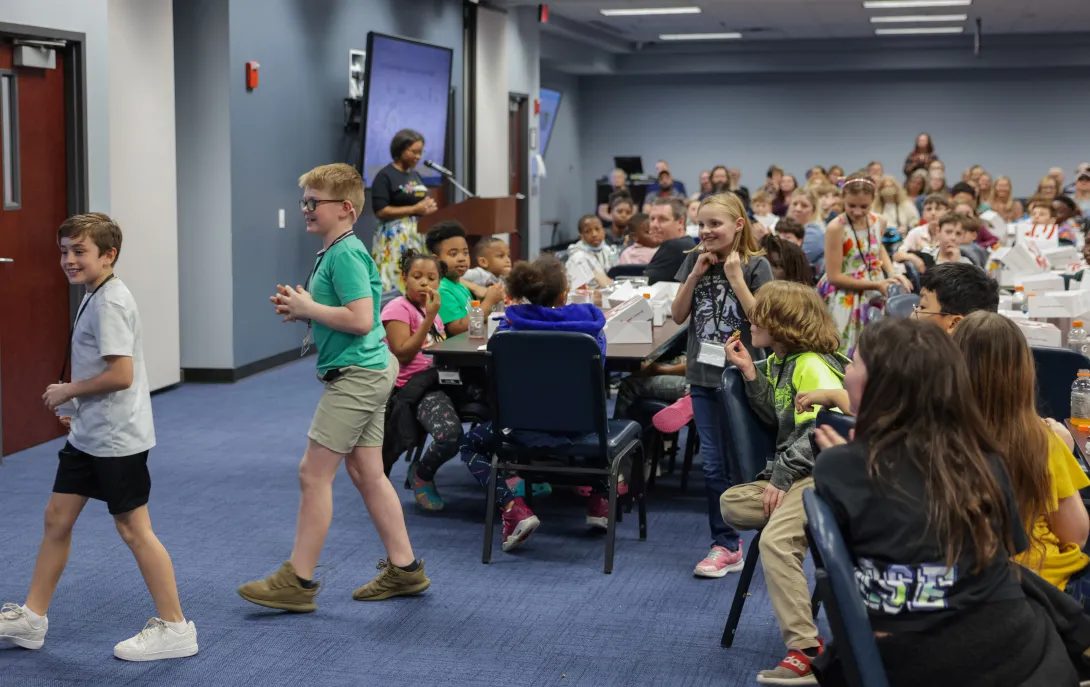 Students in Thomasville, Ga. present their own inventions as a part of Georgia Tech’s expanding K-12 InVenture Prize competition program. 