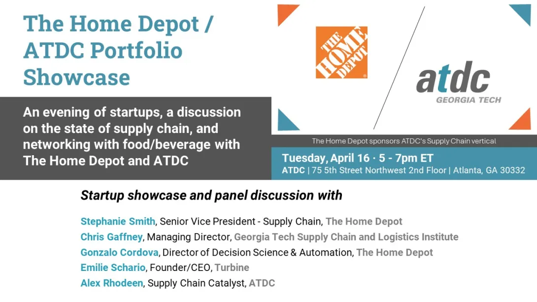 The Home Depot / ATDC Portfolio Showcase banner